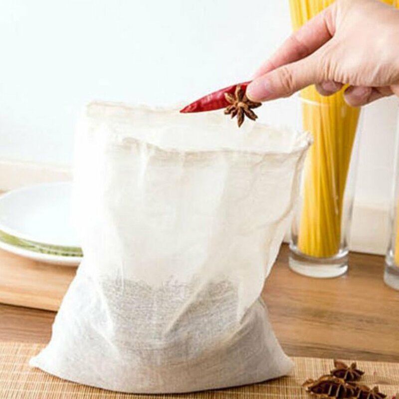 1PCS Disposable Tea Filter Bags Non-woven Fabric Tea Bag with Drawstring Kitchen Filter Paper for Coffee Herb Loose Tea