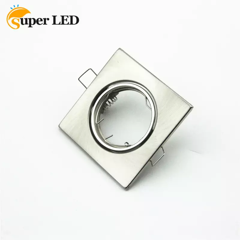 One Head Square Iron Metal Downlight Smart Bedroom Downlight Fixture White/Golden/Satin Nickel
