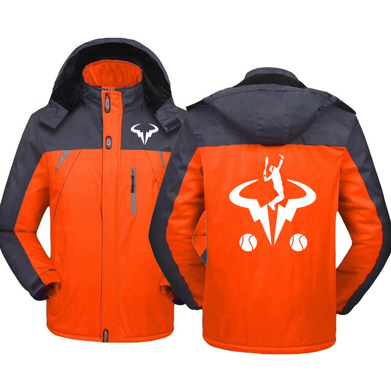 Baru Logo Rafael stok khusus dibuat disambung pria ritsleting jaket rompi katun hangat tebal kasual pria wanita pakaian olahraga liar
