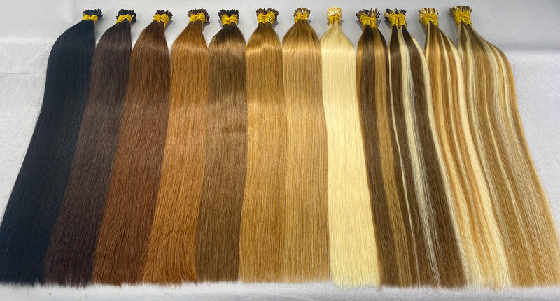 Extensões de cabelo natural reto, cabelo humano, cápsula de queratina, marrom 613 cor loira, 10pcs, 50pcs, 100pcs por conjunto