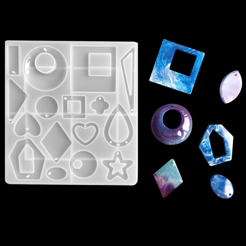R3MC 3D нестандартные силиконовые формы для сережек, подвеска из смолы, инструмент для изготовления ювелирных изделий