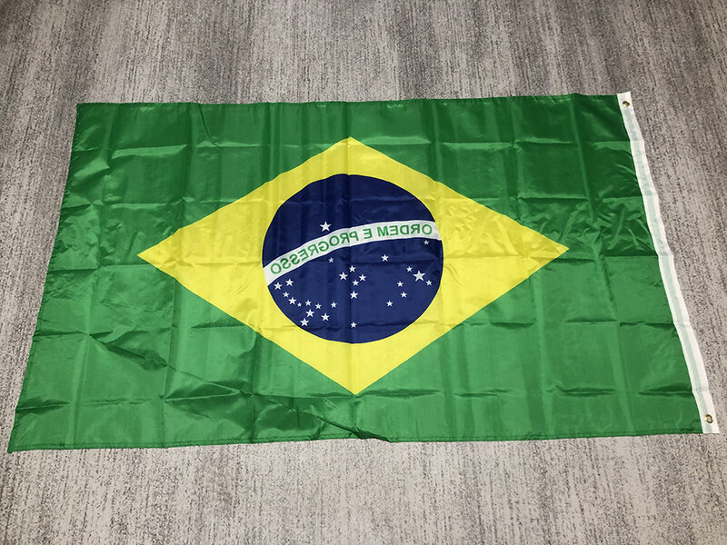 3x5FT 90cm x 150cm brésil Br brésil drapeau National suspendu Polyester impression numérique brésil drapeau National bannière