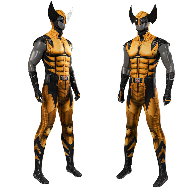 Halloween Superhero Futuro Revolução Lobo Cosplay Costume, 3D Impresso Zentai Tight Fitting Suit, Máscara, Garra Acessórios
