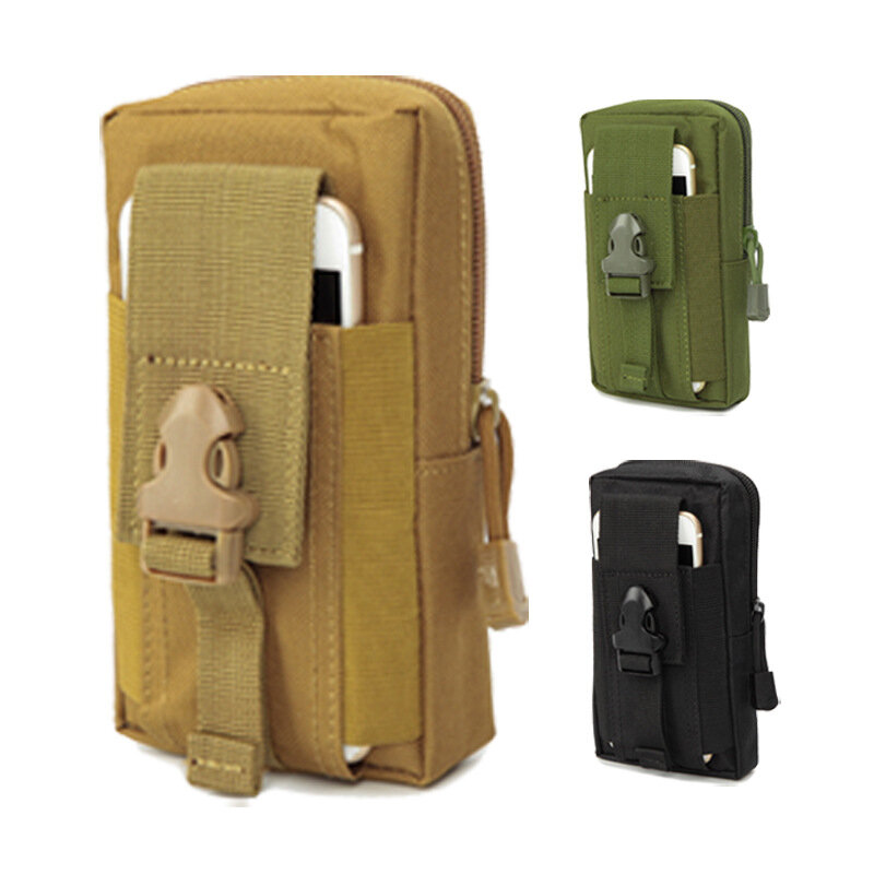 Зеленая тактическая поясная сумка для мужчин, военный поясной кошелек с карманом для телефона, мягкая Сумочка для бега, путешествий, кемпинга