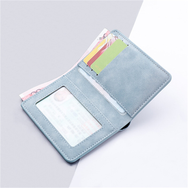 Portefeuille multi-cartes pour hommes et femmes, porte-cartes de crédit, porte-monnaie noir et gris, deux possède un petit, mode