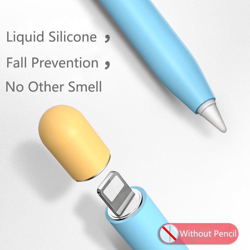 Casing Pena Stylus Silikon Multiwarna untuk Apple Pencil 2 Casing untuk Apple Pencil 1 Sampul Pelindung untuk iPad Pen 2 1 Aksesori