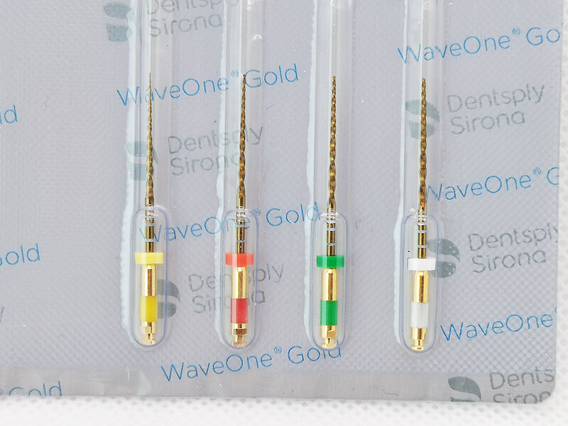 5PKS Dental Rotary Wave One Gold Files Niti Heat Activation Endodontic Flexible Dentist Use for Root Canal