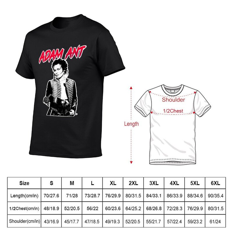 Camisetas de algodón para hombre, ropa kawaii con estampado de Adam Ant, regalos para fanáticos de la música, regalo de aniversario