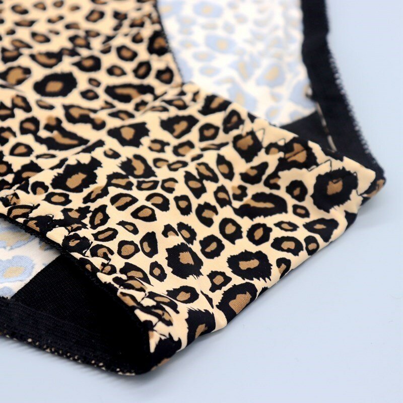 Beauwear – culotte taille moyenne en dentelle léopard pour femme, sous-vêtement Sexy, culotte courte, grande taille
