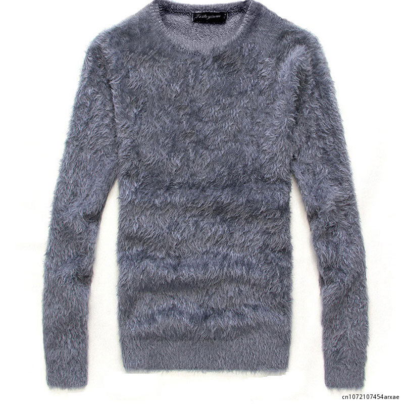 Suéter de punto elástico con cuello en V para hombre, jerséis suaves y cálidos, ropa para jóvenes, Otoño e Invierno