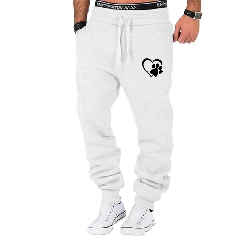 New Men Cat Scratch Print Jogger Pants Bodybuilding Gyms Pants Casual Outdoor Sweatpants Running Pants