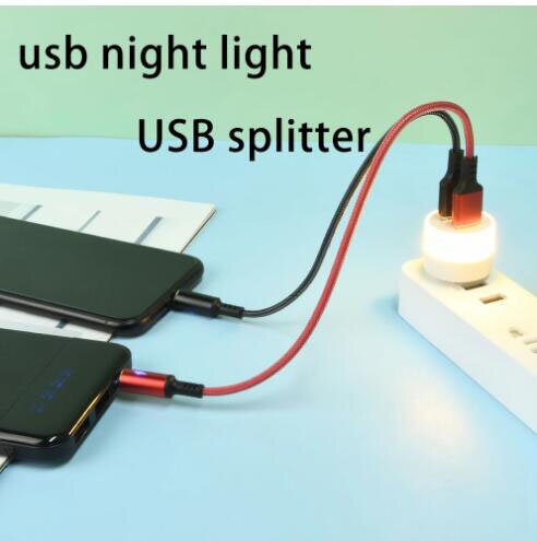 USB 플러그 램프 모바일 전원 충전 작은 책 램프 LED 눈 보호 독서 야간 조명 USB 분배기와 작은 빛