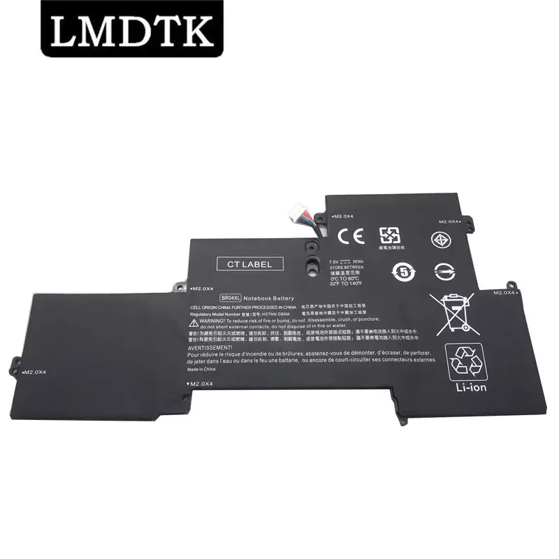 LMDTK-BR04XL Bateria do portátil para HP EliteBook, 1020 G1, M5U02PA, M0D62PA, M4Z18PA, HSTNN-DB6M, HSTNN-I26C, HSTNN-I28C, Novo