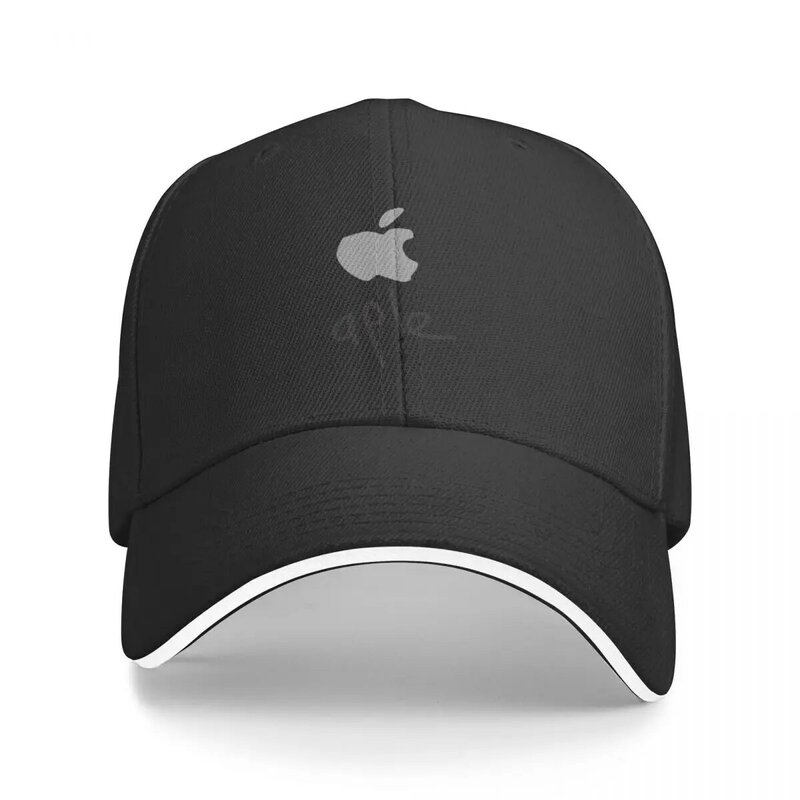หมวกแก๊ปเบสบอลสีดำสไตล์สตรีท Apple หรูหราสำหรับผู้ชายและผู้หญิง