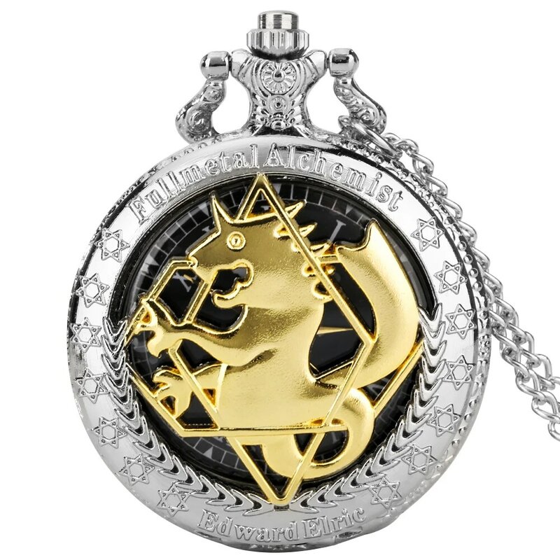 Vintage Fullmetal Alchemist Quarz Taschenuhr Halskette Mode Männer Frauen Uhren Uhr Anime Jungen Mädchen Kinder Geschenke Uhr