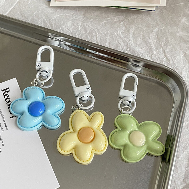 سلسلة المفاتيح زهرة ملونة ، قلادة حقيبة زهرة القلب ، مجوهرات لون الحلوى ، DIY بها بنفسك الملحقات