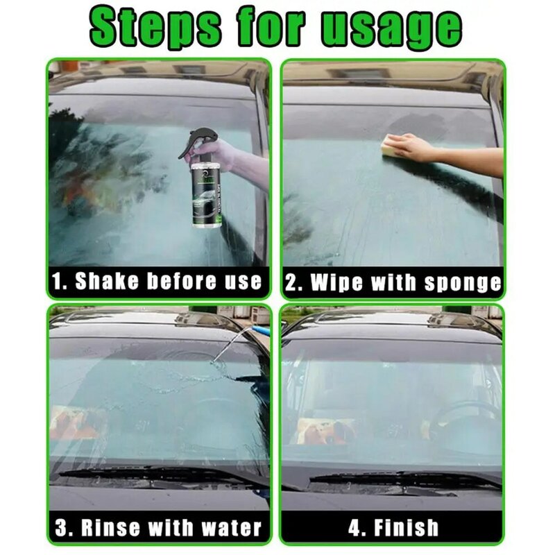 สเปรย์เคลือบกระจกรถยนต์ไม่ชอบน้ำ, กันฝนกระจกหน้าต่างกระจกเคลือบเซรามิคปกป้องทำความสะอาด J7h0รถของคุณ