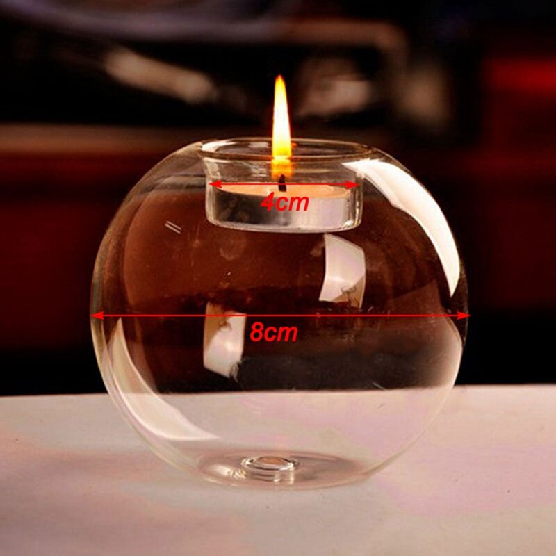 10PCS Tempat Lilin Kaca Kristal Dekorasi Halloween Candlestick Glass Transparent