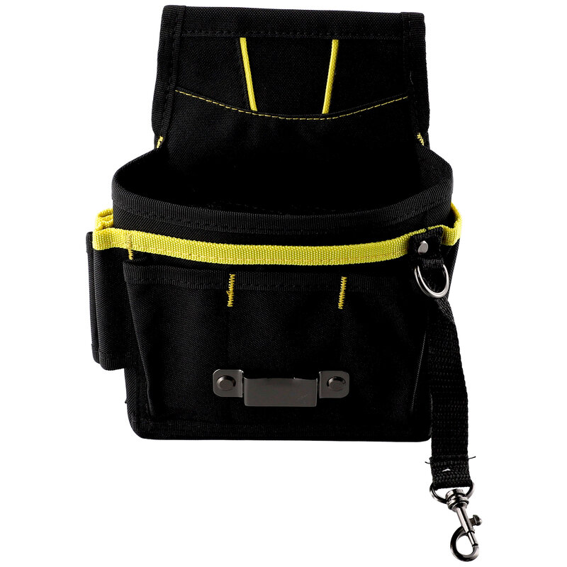 Bolsa de herramientas de almacenamiento de cintura con bolsillos, cinturón de tela Oxford 600D, Kits de electricista negro para llave, destornillador, útil