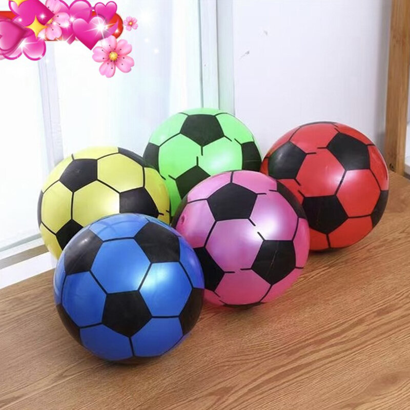Pallone da calcio per bambini Multicolor PVC gonfiabile a mano Pat calcio partite sportive allenamento giochi all'aperto palle elastiche da spiaggia