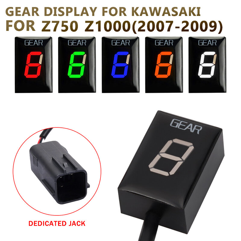 For Kawasaki Z750 Z1000 Z-750 Z-1000 2007 2008 2009 Motorcycle Gear Indicator Speed Digital Display Meter Ecu Plug Accessories