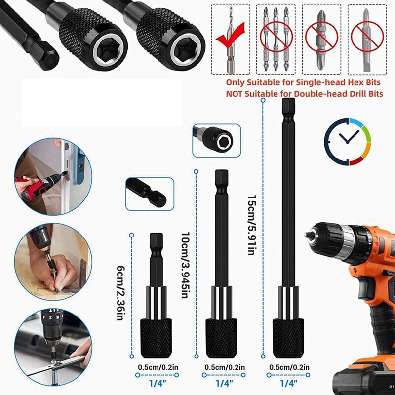 26Pcs Flexible Drill Bit Extension Set,105° Right Angle Drill Attachment,1/4 3/8 1/2Inch Impact Driver Socket Adapter