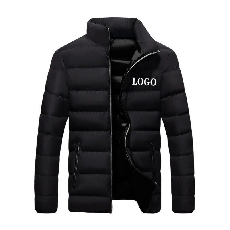 Мужские осенне-зимние пальто 2024, модная стеганая куртка для мужчин, пальто, теплая одежда, мужская парка, искусственная