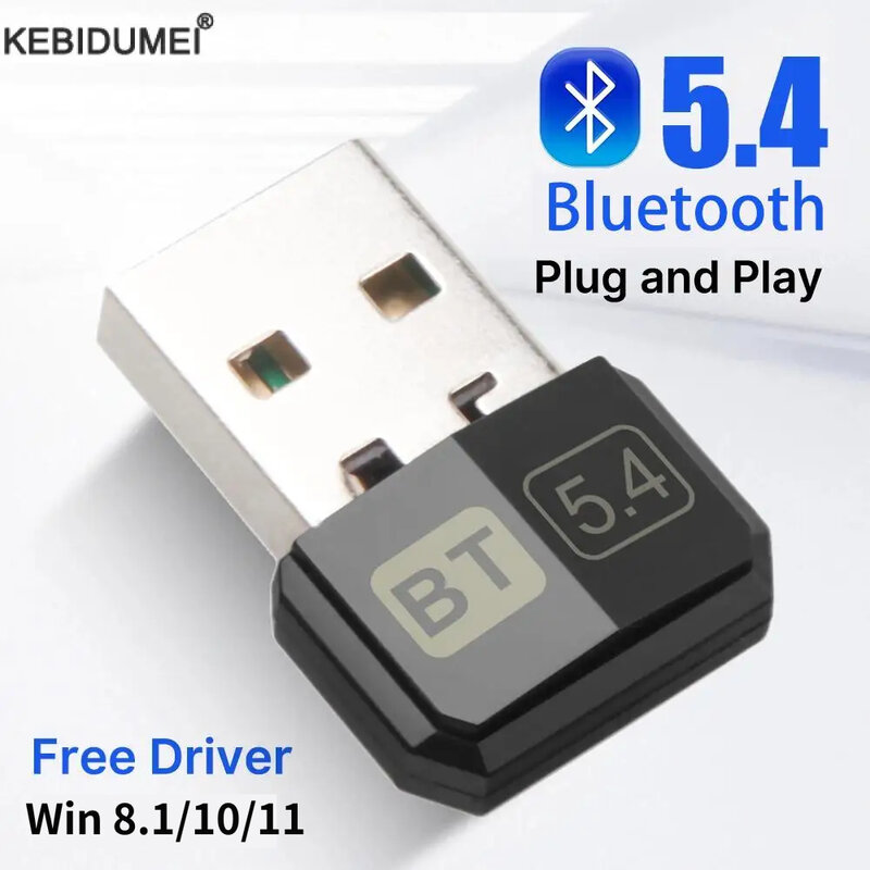 Adaptador USB Bluetooth 5,4 para PC, receptor Dongle inalámbrico Bluetooth 5,3 para ratón, teclado, transmisor de Audio USB