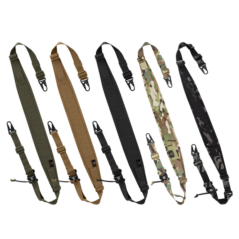 KRYDEX Tactical Rifle Sling Slingster Modular Strap Removable 2 Point / 1 Point 2.25" Padded Combat Shooting Hunting Accessories