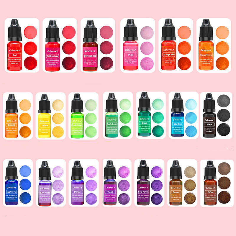 Colorant liquide pour bougie, 20 couleurs, Pigment pour aromathérapie, moule à bougie, savon, pigments en résine, artisanat fait à la main