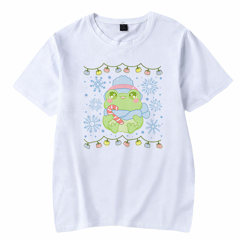 Froggycrossing Merch t-shirt z okrągłym dekoltem krótki rękaw koszulka damska koszulka męska Harajuku Streetwear Youtuber śmieszne ubrania