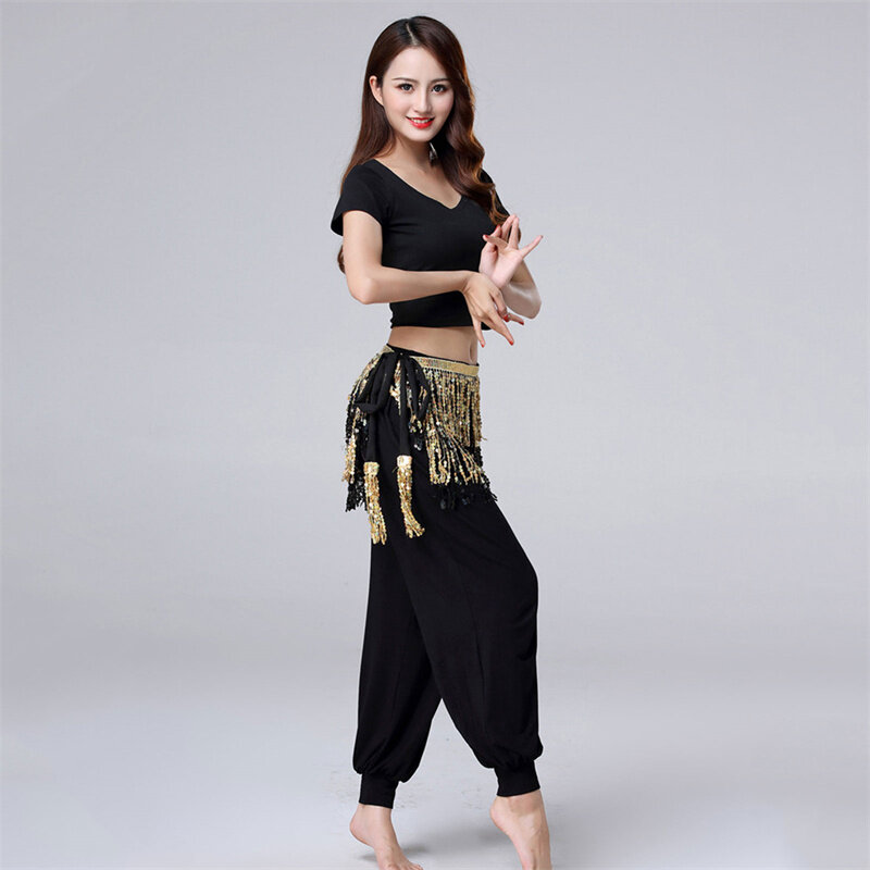Dance Hip Skirt Sequins Fringe Skirt Tassel Hip Scarf Rave Skirt for Women