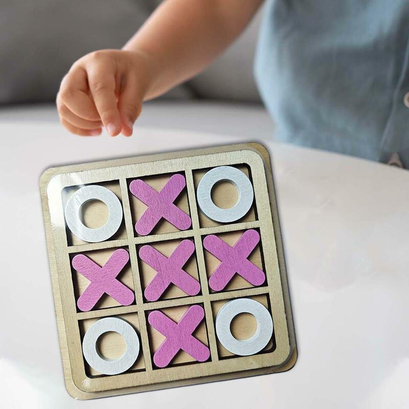 Tic TAC Toe gioco da tavolo gioco interattivo giocattoli educativi gioco di famiglia gioco da tavolo di scacchi Xoxo per bambini regali di festa all'aperto al coperto