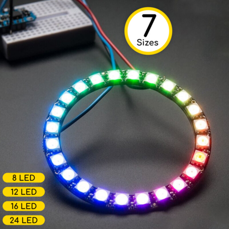1pc 5V anello LED RGB indirizzabile individuale accessori per illuminazione esterna luci colorate Decorative per esterni per ArduinoW 812