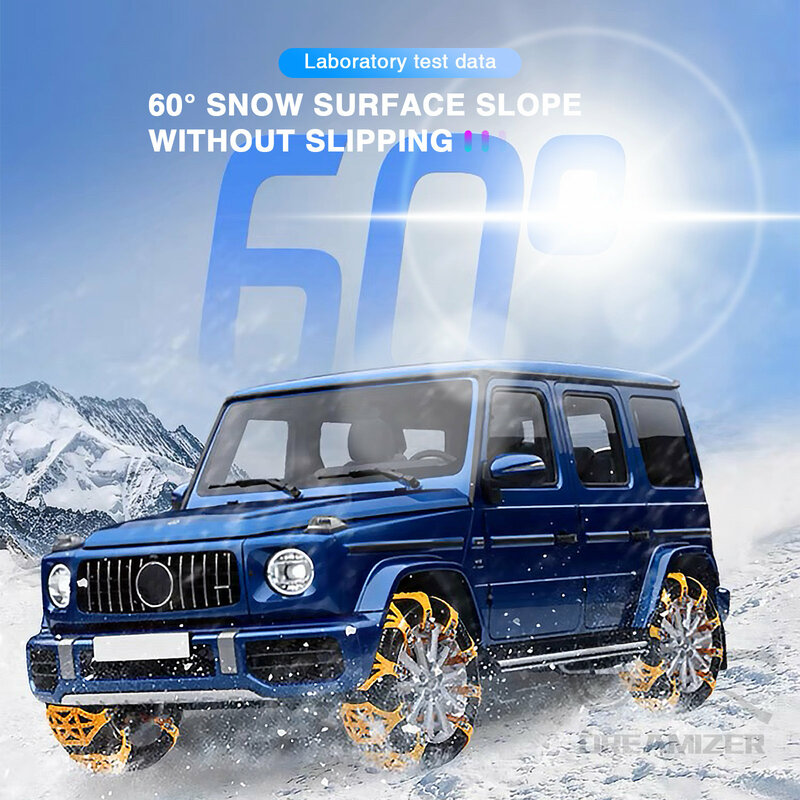 10 Buah Rantai Salju Ban Anti Selip Mobil Rantai Es Cocok untuk Mobil SUV/Truk Universal Perangkat Anti Selip Melarikan Diri Salju