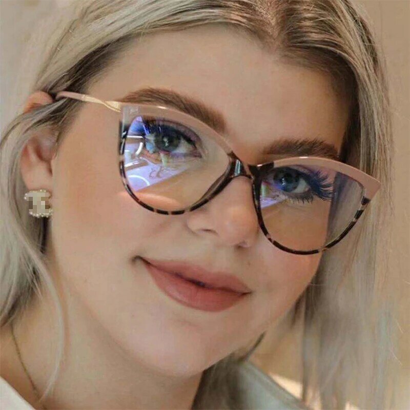 XJiea-럭셔리 브랜드 안티 블루 라이트 안경, 여성 남성 패션 트렌드 사무실 컴퓨터 고글 블루 레이 차단 안경