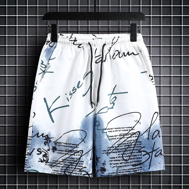 CamSolomon-Pantalon de survêtement imprimé pour homme, streetwear, respirant, taille élastique, décontracté, été