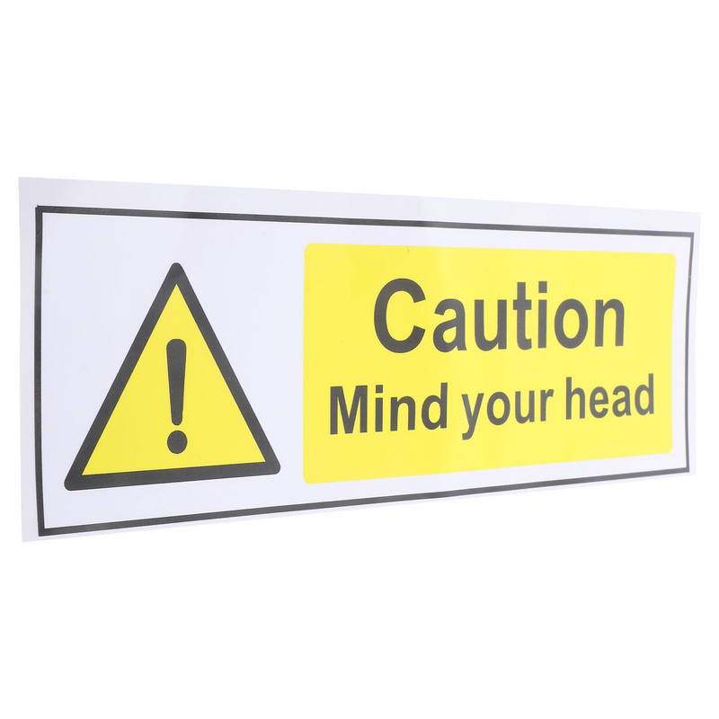Guochuan Safety English Logo Labels Emblems Warning Sign Mind Your Head Label Labels Adhesive Caution Pp Self