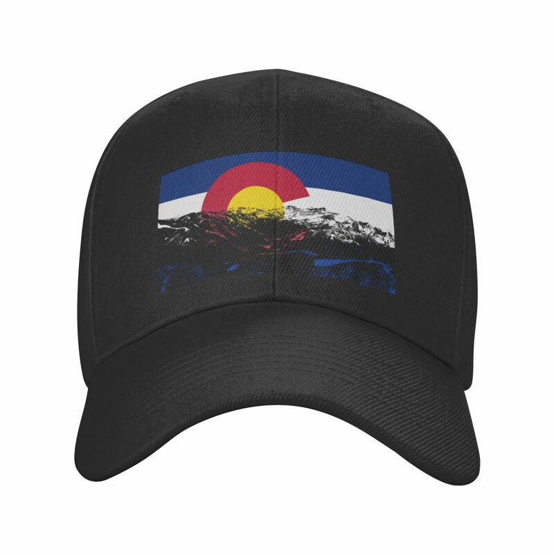 Gorra de béisbol con bandera del estado de Colorado para hombre y mujer, gorro táctico militar, con montañas