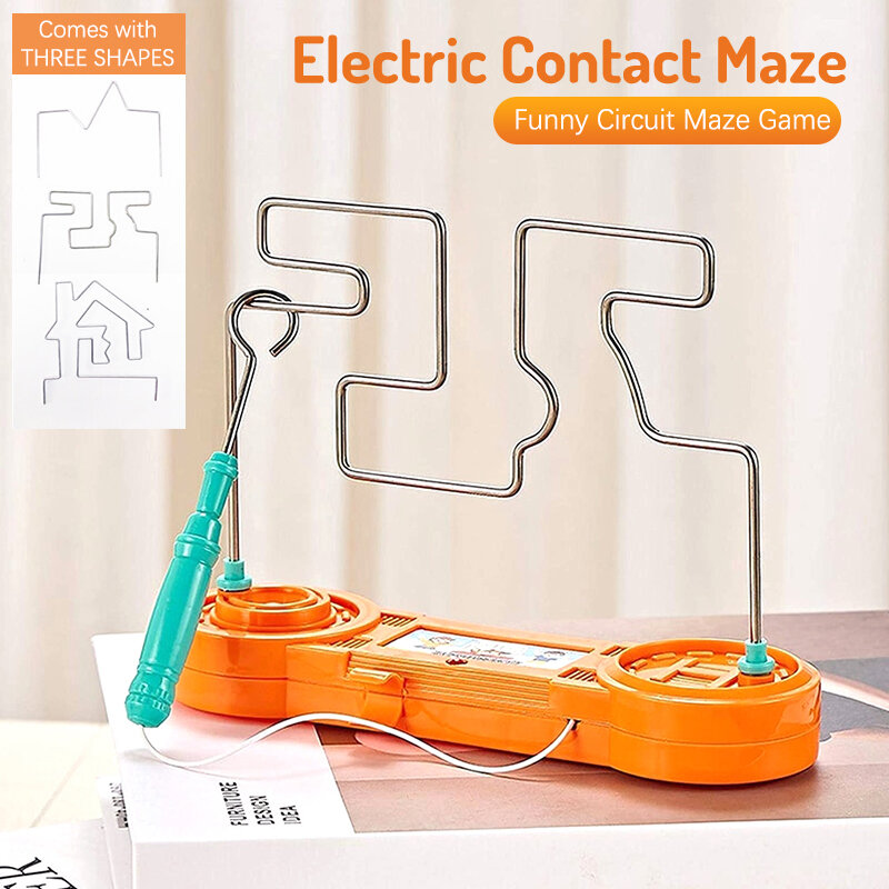 1Pc Funny Electric Touch Maze Toys Buzz Wire Finger Shock Game Kid Science Education Intellectual Development Toy