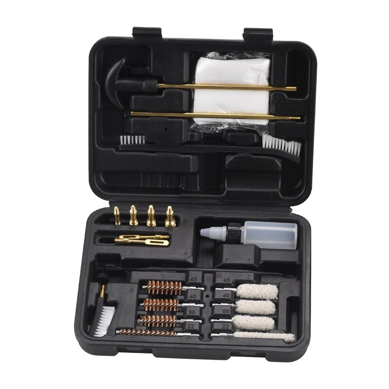 Gun Cleaning Kit Barrel Brush Tool  Patches Cotton 9mm Swabs Mat Set  Universal Rod Hunting Accessories Glock19 M16 Ar 15 Aк 74