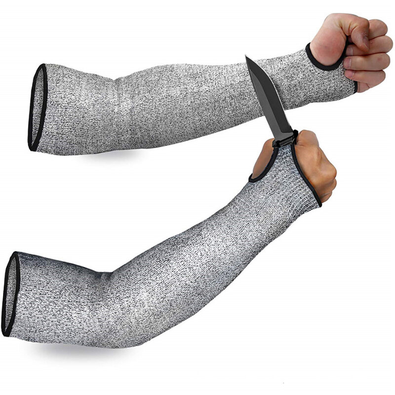 1 Paar Niveau 5 Hppe Cutproof Slip Arm Mouw Veiligheidshandschoenen Anti-Punctie Arm Bescherming Voor Bouw Auto Glas