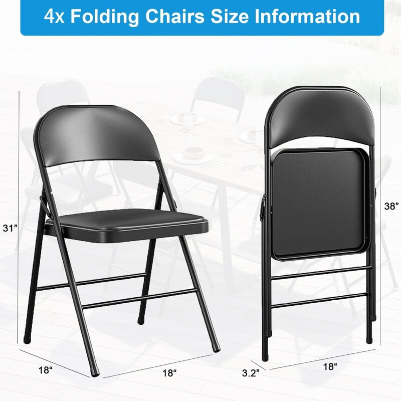 Juego de sillas plegables para sala de conferencias, muebles de oficina, paquete de 4