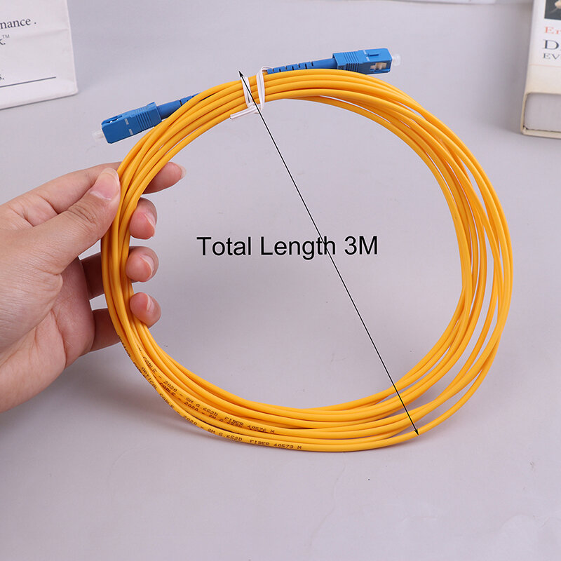 1pc 3 Meter SC-SC Simplex Fiber Optic cable Single Mode FTTH Pigtail Patch Cord