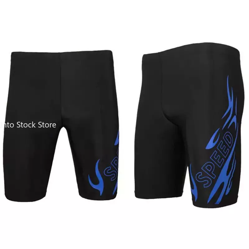New Swimsuit Mens Swimming Trunks Sexy Swimwear Quick-dry Boxer Shorts Tight Swim Trunks Plus Size Quick Dry Swimming