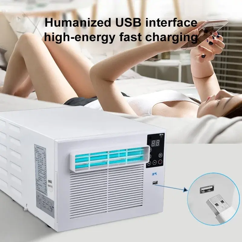 Mini Ar Condicionado Móvel, Máquina Integrada De Refrigeração, Pequena Máquina Externa