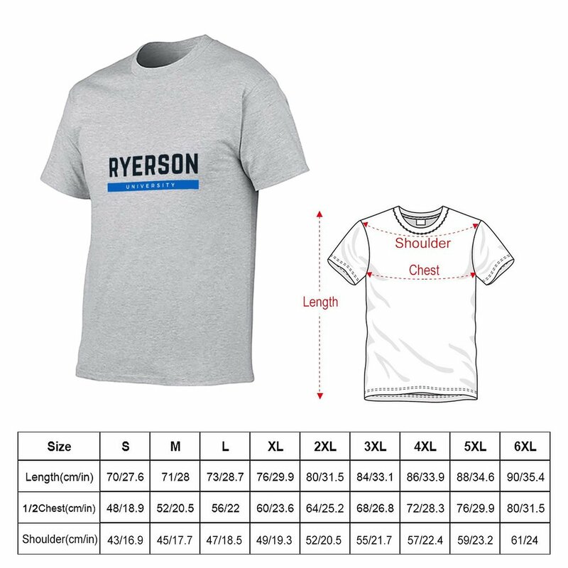 Ryerson University Simple Line T-Shirt anime tops Short t-shirt Tee shirt T-shirt men