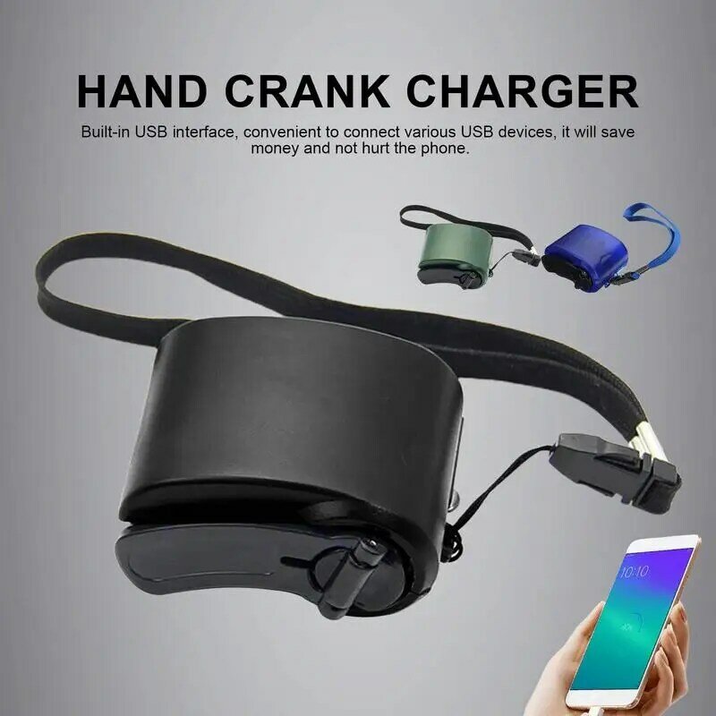 Portable Charger Battery Hand Charger Power Bank with Led Light Power Bank Output Voltage 5V Power Bank Hand Crank Charger