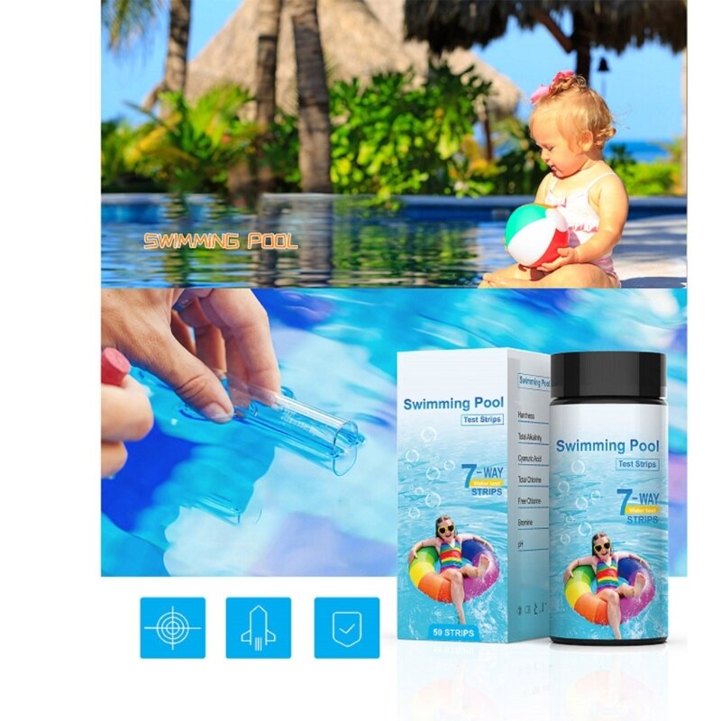 Tiras teste ácido cianúrico alcalinidade total dureza água para piscina