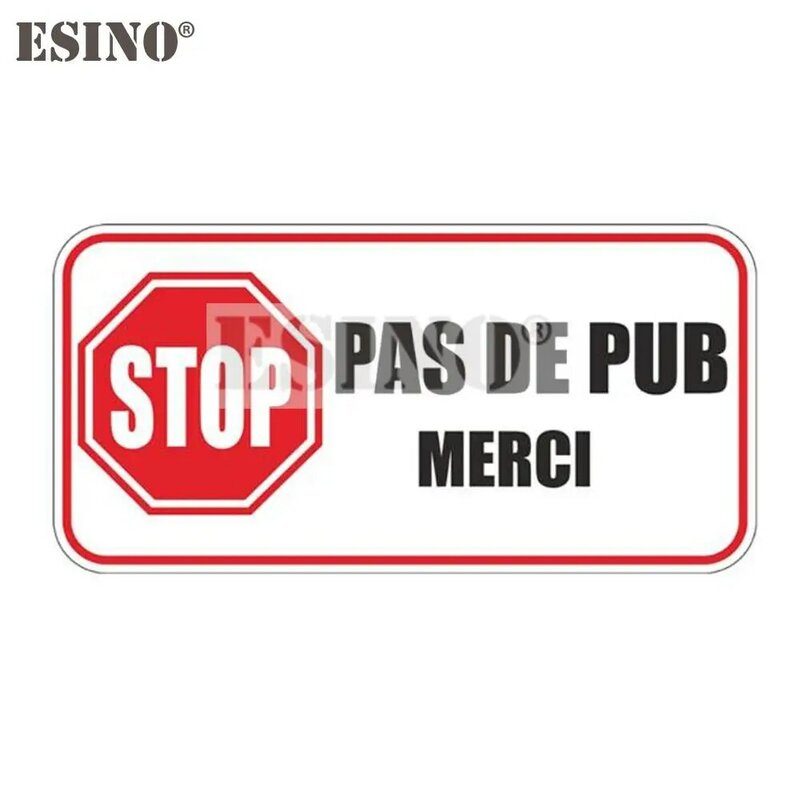 Car Styling Funny Stop Pus De Pub Merci In French Car Accessory Creative PVC Waterproof Sticker Car Whole Body Vinyl Decal